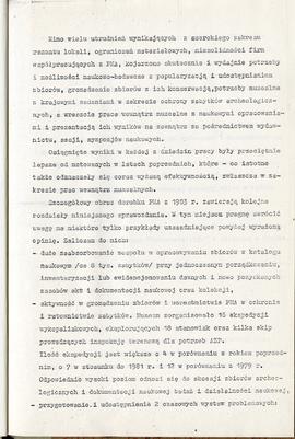 Państwowe Muzeum Archeologiczne w Warszawie. Sprawozdanie z działalności w roku 1983. Mszynopis. ...