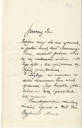 List od J. Bukowskiego do Erazma Majewskiego (rękopis)  strona 1