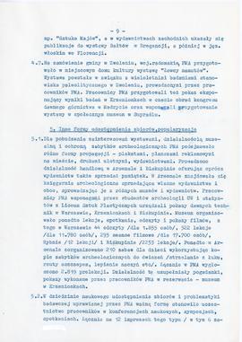 Państwowe Muzeum Archeologiczne w Warszawie. Sprawozdanie z działalności w roku 1991. Maszynopis...