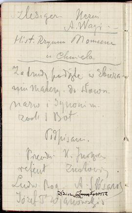 Notes nr 23 z wpisami odręcznymi  Erazma Majewskiego z okresu od 09.09.1885-05.10.1885 r.  strona.