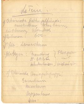 Fragment brulionu Józefa Żurowskiego z notatkami w języku niemieckim na temat kultury merowińskie...