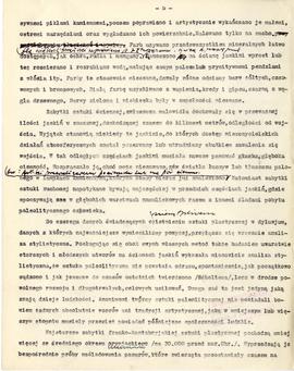 Maszynopis artykułu Józefa Żurowskiego z odręcznymi poprawkami pt. "Sztuka przedhistoryczna ...
