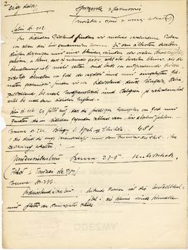 Odręczne notatki Józefa Żurowskiego na temat analogii do zabytków z Jakuszowic Małych  sporządzon...