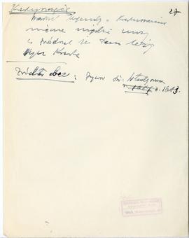 Rękopis dwudziestu ośmiu wykładów Józefa Żurowskiego pt. "Zagadnienie Kopca Krakusa na tle z...