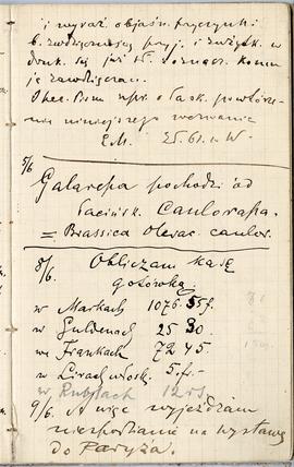 Notes nr 33 z wpisami odręcznymi  Erazma Majewskiego z okresu od 25.05.1889 r. - 10.10.1889 r.  s...
