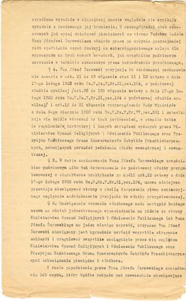 Maszynopis Umowy z dnia 1.11.1923 r. pomiędzy Ministerstwem Wyznań Religijnych i Oświecenia Publi...