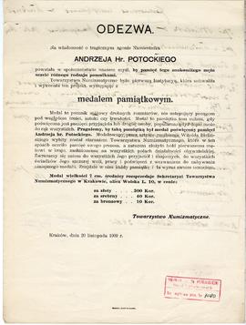 Odręczne notatki Józefa Żurowskiego na temat analogii do zabytków z Jakuszowic Małych  sporządzon...