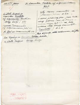 Odręczne notatki Józefa Żurowskiego na temat analogii do zabytków z Jakuszowic Małych  sporządzon...