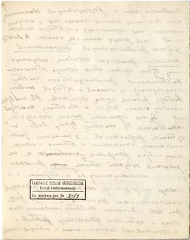 Rękopis wykładów Józefa Żurowskiego z zakresu archeologii przedhistorycznej  strona 18: pieczątka...