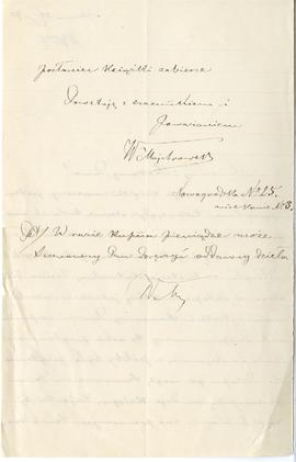 List od W. Majchrowskiego do Erazma Majewskiego (rękopis)  strona 2