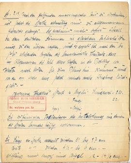 Brulion Józefa Żurowskiego zawierający zbiór luźnych kartek z notatkami w języku polskim i niemie...