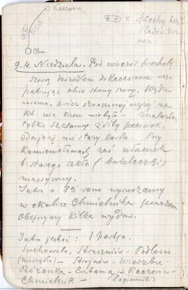 Notes nr 42 z wpisami odręcznymi  Erazma Majewskiego z okresu od 09.04.1993 r.- 28.04.1993 r.  st...