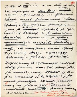 Rękopis wykładów Józefa Żurowskiego z zakresu archeologii przedhistorycznej  strona 153: "[…...