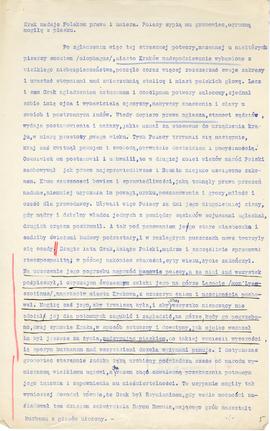 Maszynopis wypisu z przekładu Karola Mecherzyńskiego na język polski "Jana Długosza kanonika...