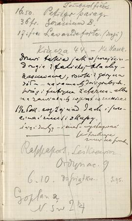 Notatnik nr 60 z odręcznymi notatkami Erazma Majewskiego z okresu od 14.07.1903 r. do 23.02.1904 ...