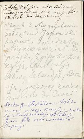 Notes nr 1 z okresu 29.06.1873 r.-24.09.1874 r.  Notatka odręczna Erazma Majewskiego: "Sobot...