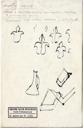 Odręczne notatki Józefa Żurowskiego na temat Gotów i Hunów  strona 1: "motyw lilii na orle (...