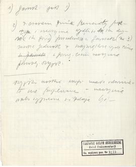 Zespół odręcznych notatek Józefa Żurowskiego (w tym opisy zabytków i zapiski bibliograficzne) wra...