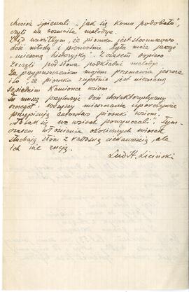 List od Ludwika Licińskiego do Erazma Majewskiego (rękopis)  strona 4