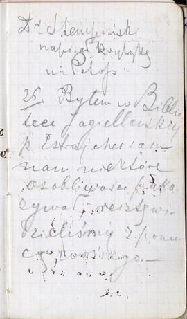 Notes nr 12 z okresu 07.1881 r .- 01.02.1882 r. Notatki odręczne Erazma Majewskiego   dot. spraw ...