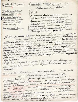 Odręczne notatki Józefa Żurowskiego na temat analogii do zabytków z Jakuszowic Małych  sporządzon...