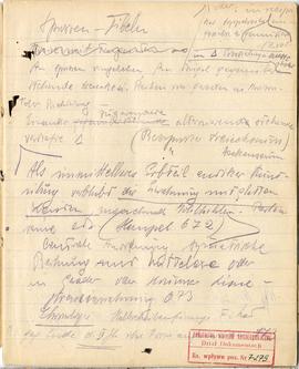 Brulion Józefa Żurowskiego "Żurowski 1918" z notatkami w języku niemieckim z okresu stu...