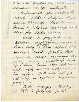 Fragment rękopisu listu Józefa Kostrzewskiego do Józefa Żurowskiego  niedatowany  strona 1