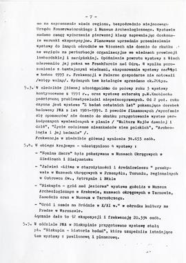 Państwowe Muzeum Archeologiczne w Warszawie. Sprawozdanie z działalności w roku 1992.  Maszynopis...