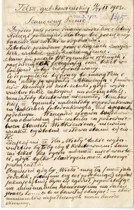 List od Michała Brensztajna do Erazma Majewskiego (rękopis)  strona 1