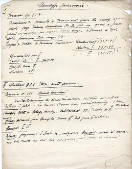 Odręczne notatki Józefa Żurowskiego na temat analogii do zabytków z Jakuszowic Małych  sporządzon...