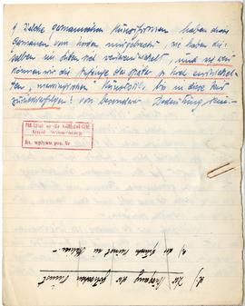 Brulion Józefa Żurowskiego zawierający zbiór luźnych kartek z notatkami w języku polskim i niemie...