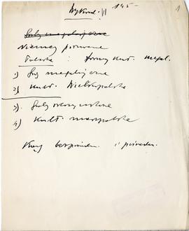 Maszynopis i rękopis trzynastu wykładów Józefa Żurowskiego na temat kultury megalitycznej  strona...