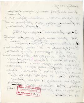 Rękopis wykładów Józefa Żurowskiego z zakresu archeologii przedhistorycznej  strona 54: pieczątka...