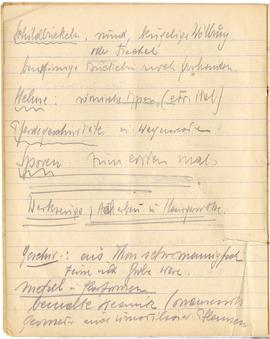 Fragment brulionu Józefa Żurowskiego z notatkami w języku niemieckim na temat kultury merowińskie...