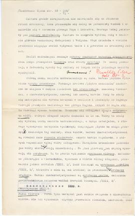 Maszynopis i rękopis trzynastu wykładów Józefa Żurowskiego na temat kultury megalitycznej  strona...