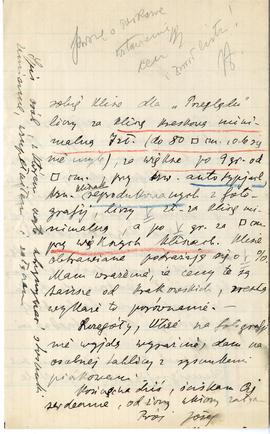 Rękopis listu Józefa Kostrzewskiego do Józefa Żurowskiego z dnia 4.02.1928 r.  strona 4