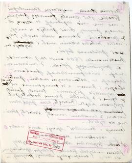 Rękopis wykładów Józefa Żurowskiego z zakresu archeologii przedhistorycznej  strona 44: pieczątka...