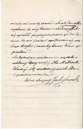 List od Szczęsnego Jastrzębowskiego do Erazma Majewskiego (rękopis)  strona 4
