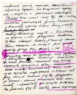 Rękopis wykładów Józefa Żurowskiego z zakresu archeologii przedhistorycznej  strona 61: "[…]...