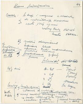 Rękopis szesnastu wykładów Józefa Żurowskiego pt. "Początki kultury ludzkiej" z roku ak...