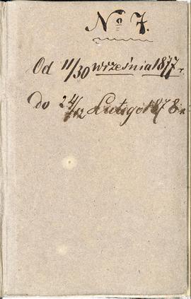 Notes nr 7 z okresu 11.09.1877 r.-24.02.1878  r. Notatka odręczna Erazma Majewskiego ołówkiem w k...