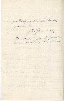 List od Bronisława Jasińskiego do Erazma Majewskiego (rękopis)  strona 4