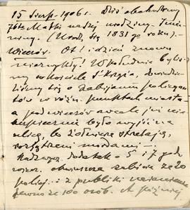 Notatnik nr 64 z odręcznymi notatkami Erazma Majewskiego z okresu od 25.07.1906 r. do 05.01.1907 ...