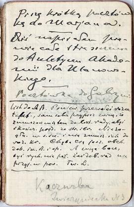 Notatnik nr 65 z odręcznymi notatkami Erazma Majewskiego z okresu od 19.03.1907 r. do 15.11.1907 ...