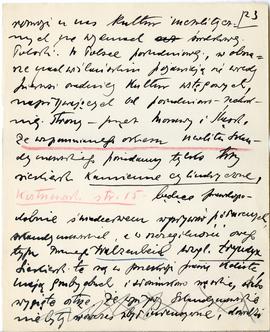 Maszynopis i rękopis trzynastu wykładów Józefa Żurowskiego na temat kultury megalitycznej  strona...