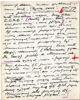 Rękopis wykładów Józefa Żurowskiego z zakresu archeologii przedhistorycznej  strona 91: "[…]...
