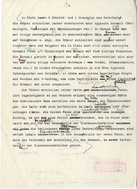 Fragment maszynopisu artukułu Józefa Żurowskiego z odręcznymi poprawkami i w języku niemieckim o ...