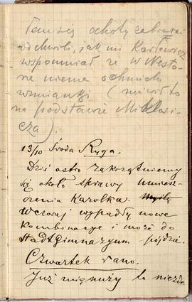 Notes nr 38 z wpisami odręcznymi  Erazma Majewskiego z okresu od 10.10.1891 r.-16.05.1892 r.  str...