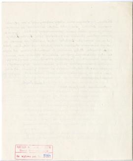 Rękopis - brudnopis pisma Michała Drewko z dnia 7 maja 1920 r. do Prezydium Państwowego Grona Kon...