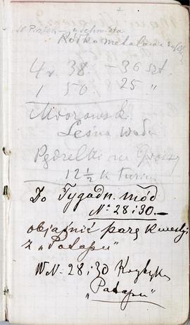 Notes nr 12 z okresu 07.1881 r .- 01.02.1882 r. Notatki odręczne Erazma Majewskiego   dot. spraw ...
